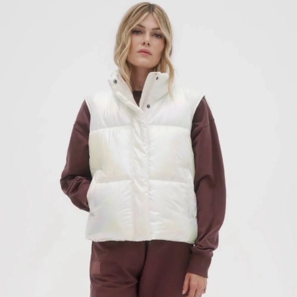Noize Puffer Aurora opal iridescent puffer vest | Sz M - Picture 4 of 16